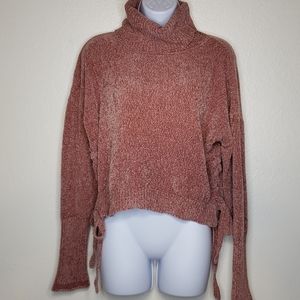 Pink turtle neck sweater